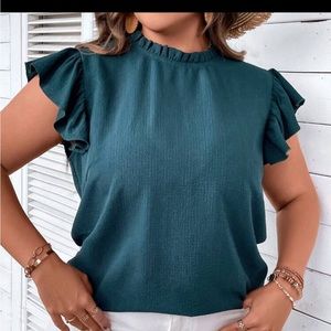 Shein, new real/green blouse